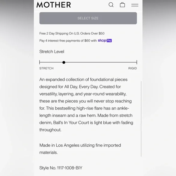 MOTHER The Hustler Fray Light Wash High-Rise Straight Leg Jeans, Size 29 - Picture 12 of 15